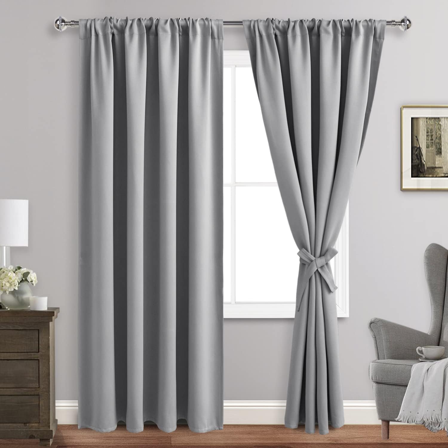 JIUZHEN Thermal Insulated Blackout Curtains for Energy Saving