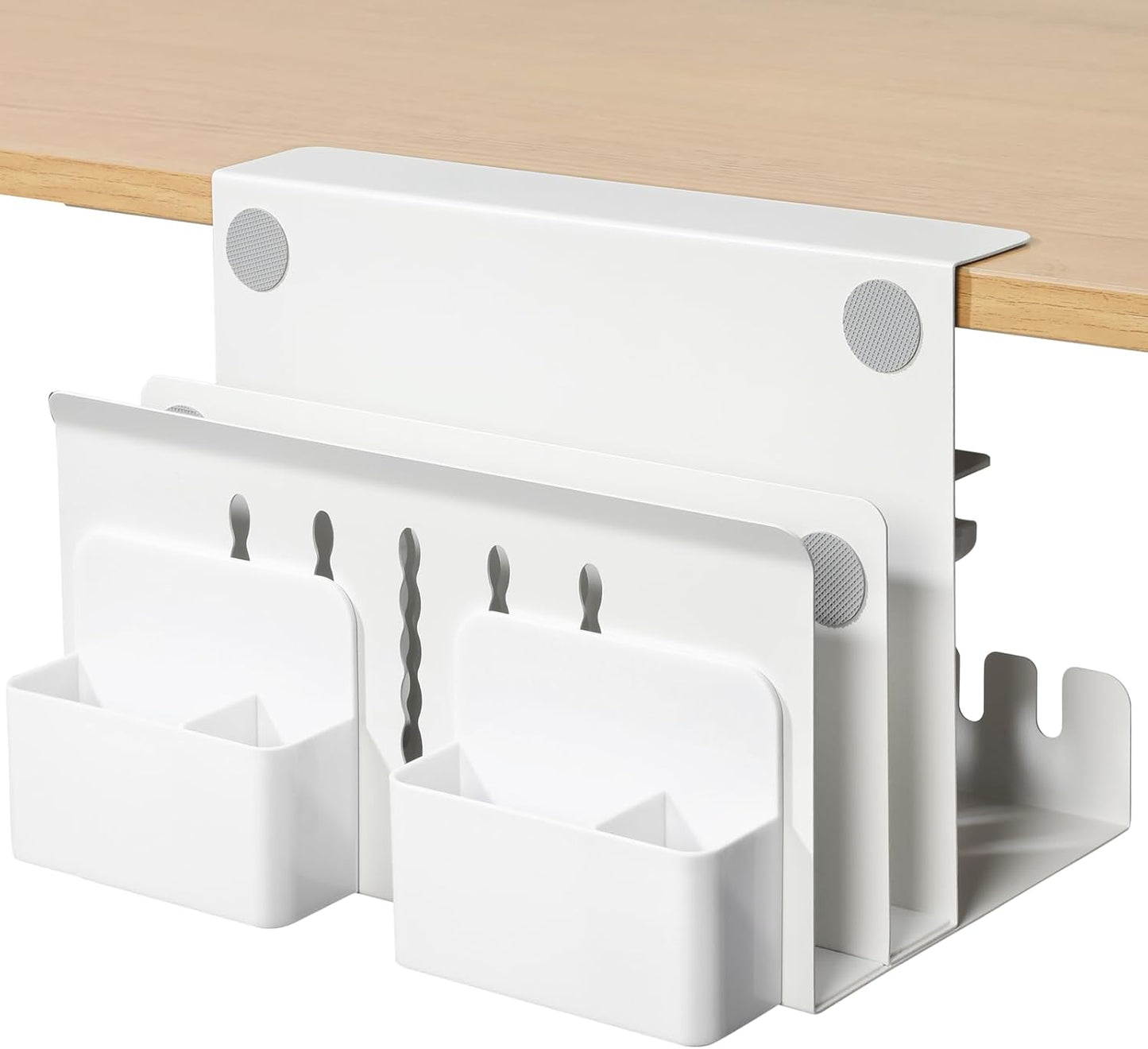 Under Desk Laptop Mount and Side Storage Organizer for Office