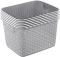 Sterilite 6-Pack Tall Weave Basket Cement Gray - Decorative Storage