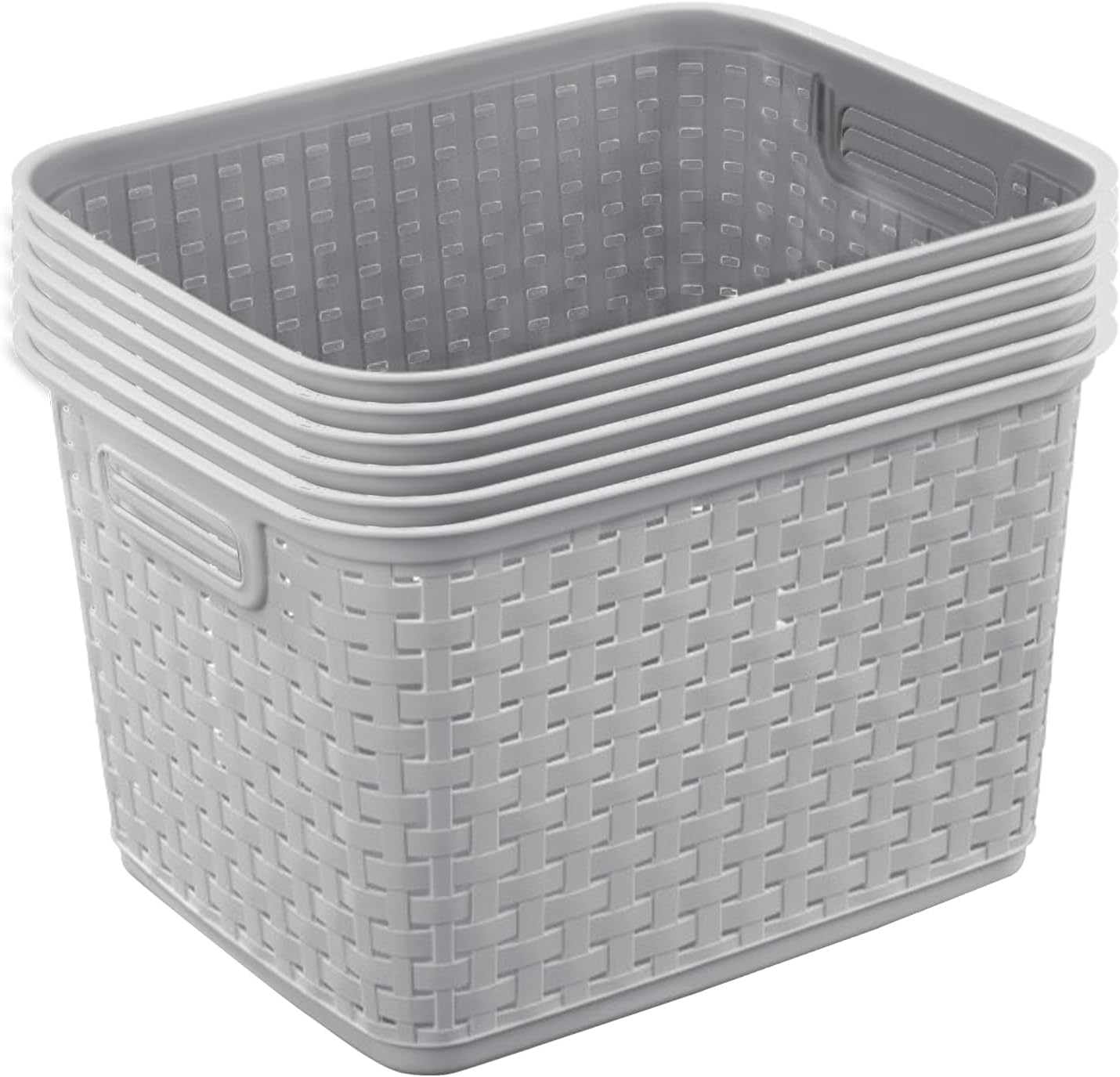 Sterilite 6-Pack Tall Weave Basket for Stylish Storage Solutions