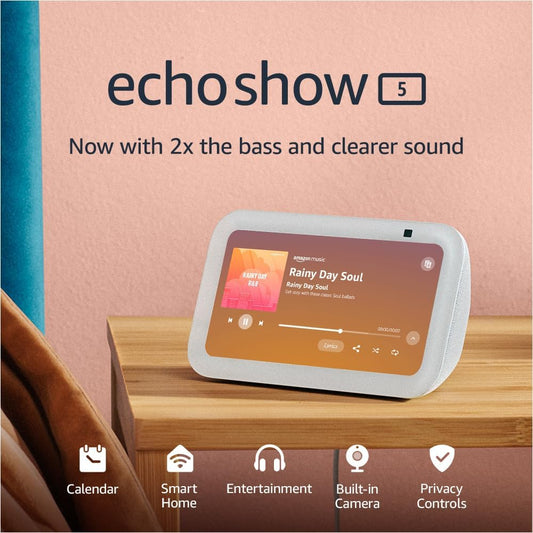 Enhanced Sound Echo Show 5 (3rd Gen) | Glacier White