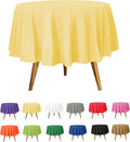 Yellow Disposable Plastic Tablecloth for Round Tables - 36 Pack