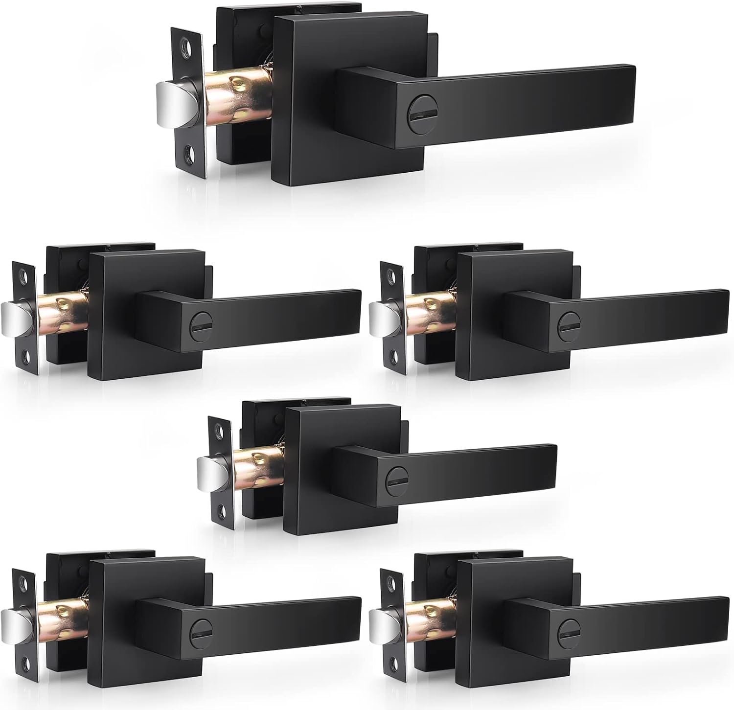 Probrico Matte Black Door Handles for Privacy & Style