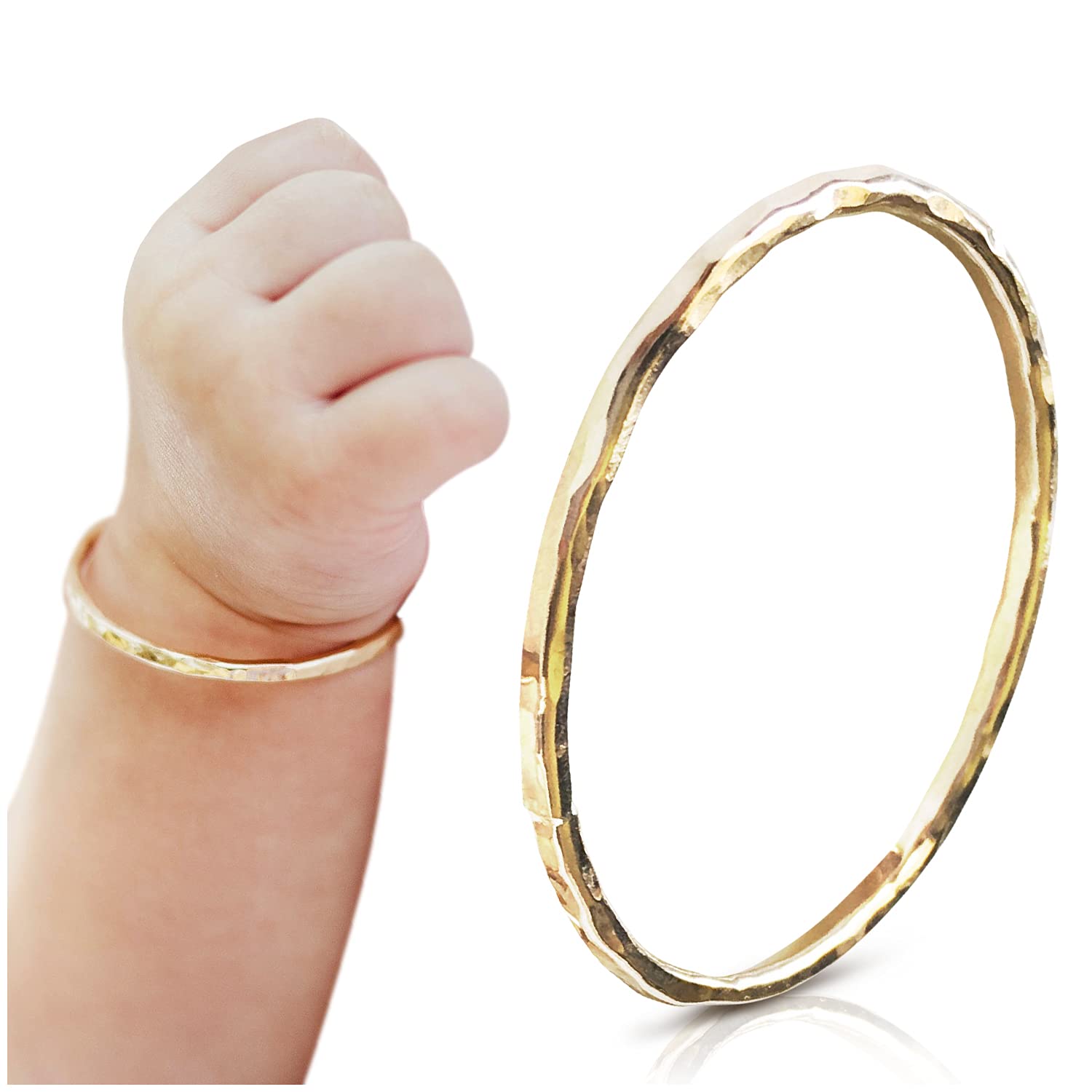 Baby Bangle Bracelet in 14K Yellow Gold Filled for Little Ones