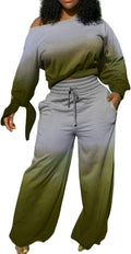 sexycherry Casual 2 Piece Outfits for Women - Comfortable Wide Leg Set