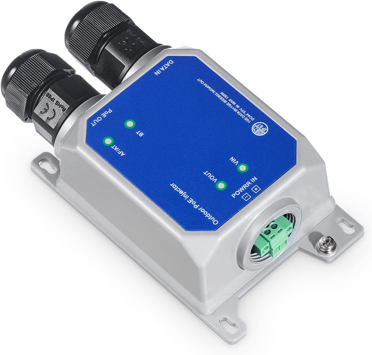 MokerLink IP67 Outdoor 10 Gigabit PoE Injector for Reliable Power