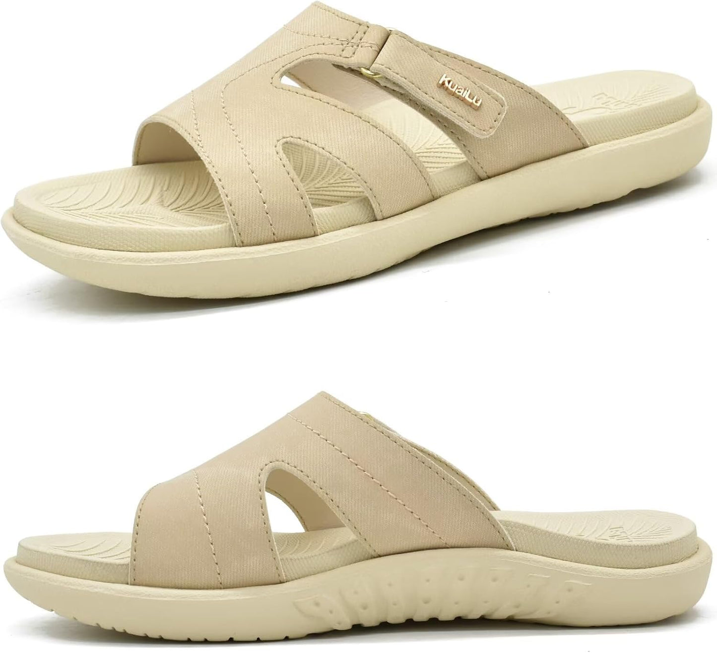 KuaiLu Womens Fashion Orthotic Slides for Comfort and Style