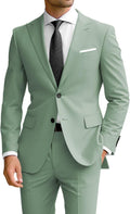 Men's 2 Piece Slim Fit Suit Two Button Blazer - Formal Wedding Wear