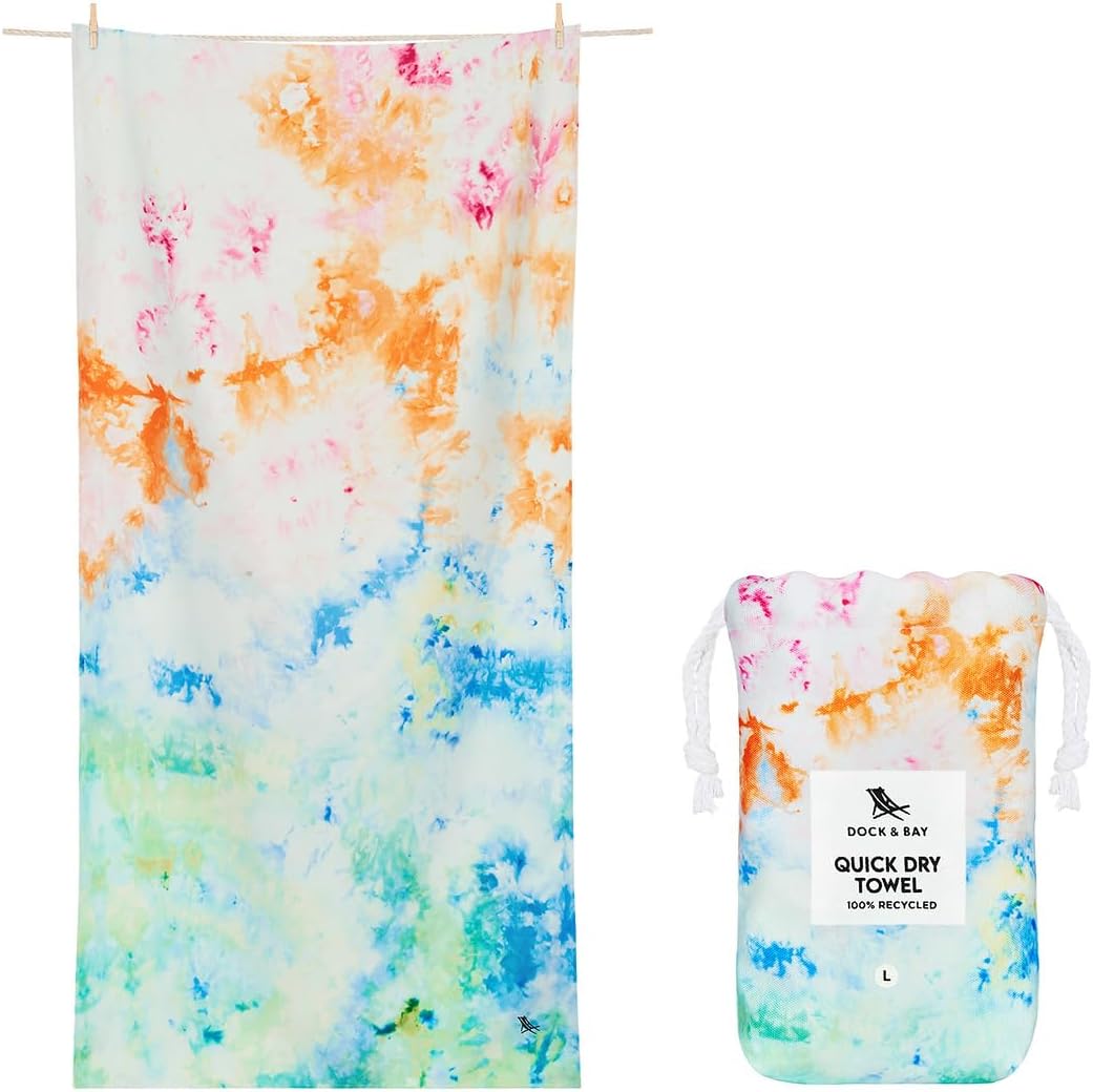 Dock & Bay Beach Towel - Quick Dry, Sand Free, Eco-Friendly