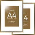 A4 Picture Frame Bronze with Mat - Warm Bronze A4/A5 Frame Set