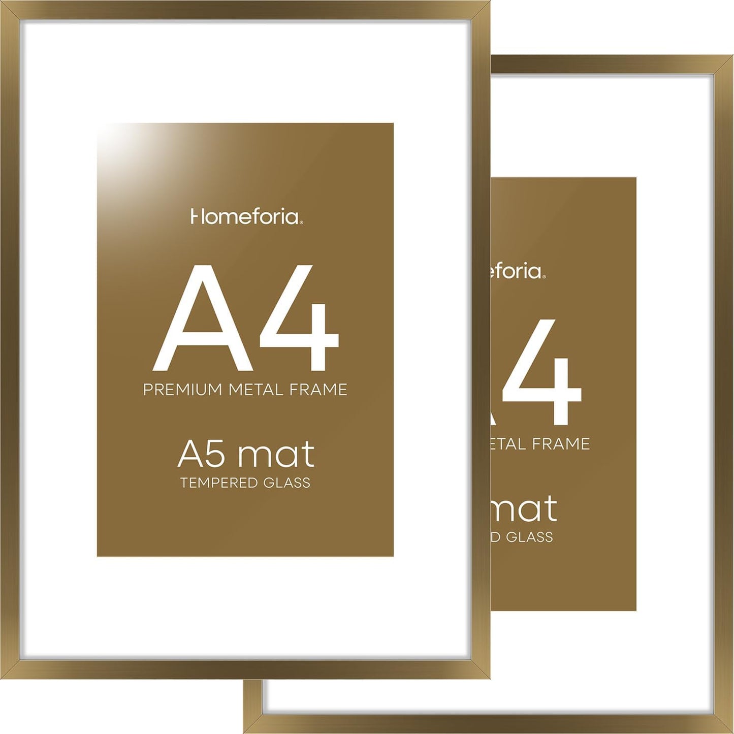 Homeforia A4 Picture Frame Set of 2 in Warm Bronze Finish