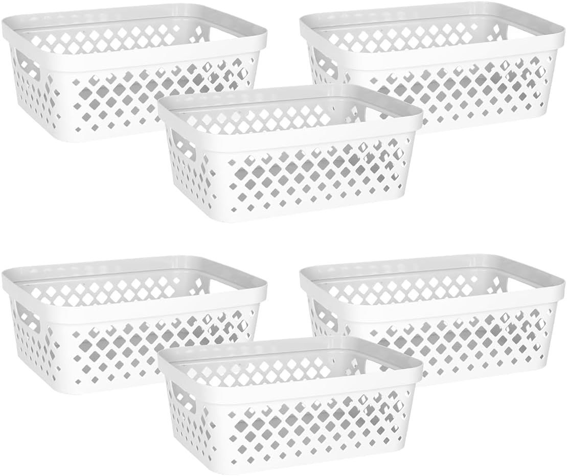 Glad Plastic Storage Basket Set of 6 for Organizing Spaces
