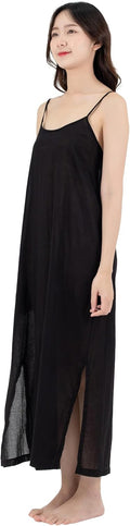 Long Cotton Full Slip Dress Lingerie Nightwear - Lightweight