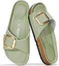 Women's Genuine Leather Sandals - Memory Foam Cork Footbed