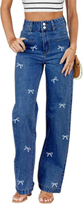 High Waisted Straight Leg Stretchy Jeans for Women - Trendy Fit