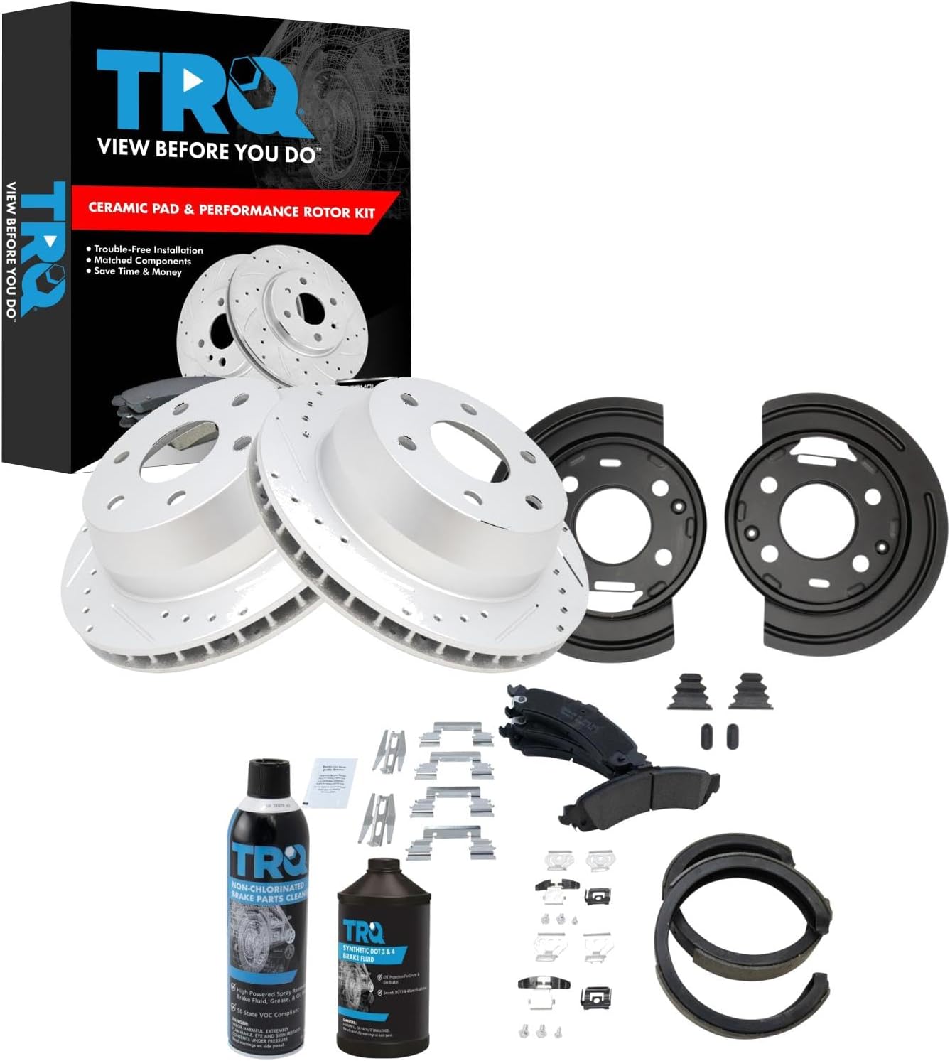 Premium G-Coated Ceramic Brake Pad & Rotor Kit for Cadillac