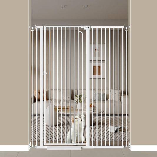 57 Inch Extra Tall Cat Gate for Doorway and Indoor Use