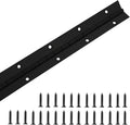 Piano Hinge 48 in x 1.2 in Heavy Duty Stainless Steel Black - Durable