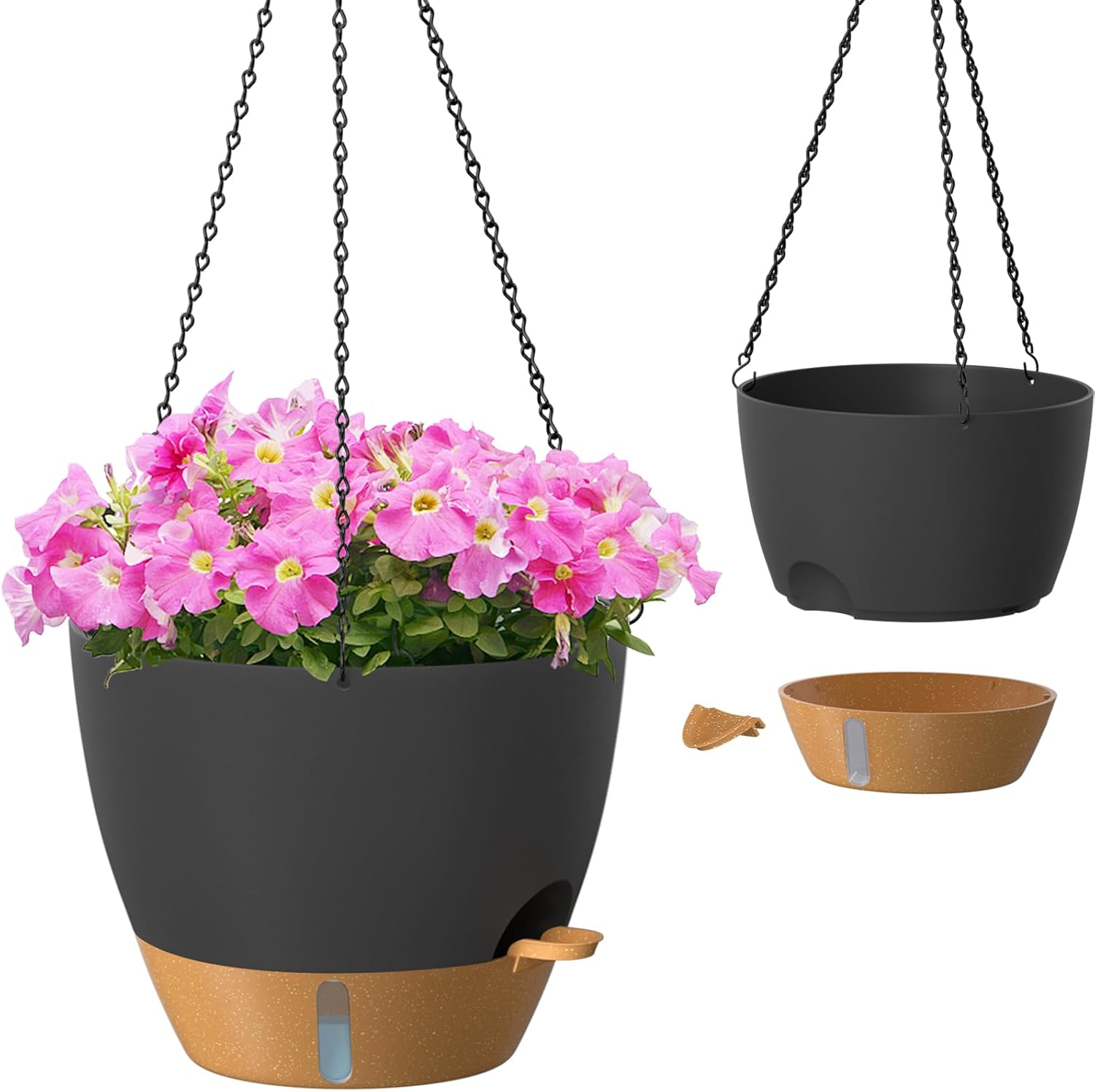ZMTECH 12 Inch Hanging Planters for Indoor and Outdoor Use