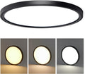 15.8 in Black Flush Mount Ceiling Light - Dimmable, 3 Color Temps