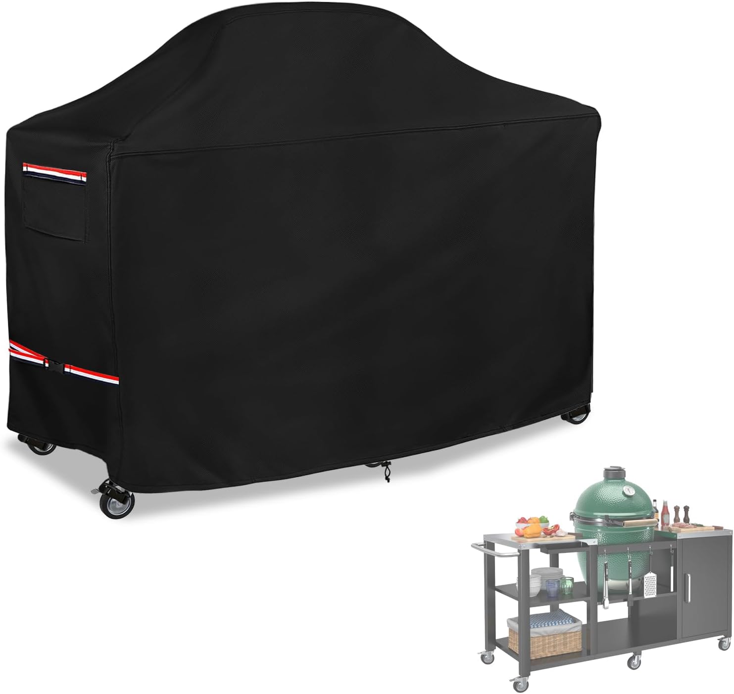 Durable 64 Inch Grill Cover for Big Green Egg and More