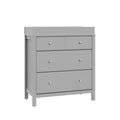 Horizon 3 Drawer Chest with Changing Topper (Pebble Gray)