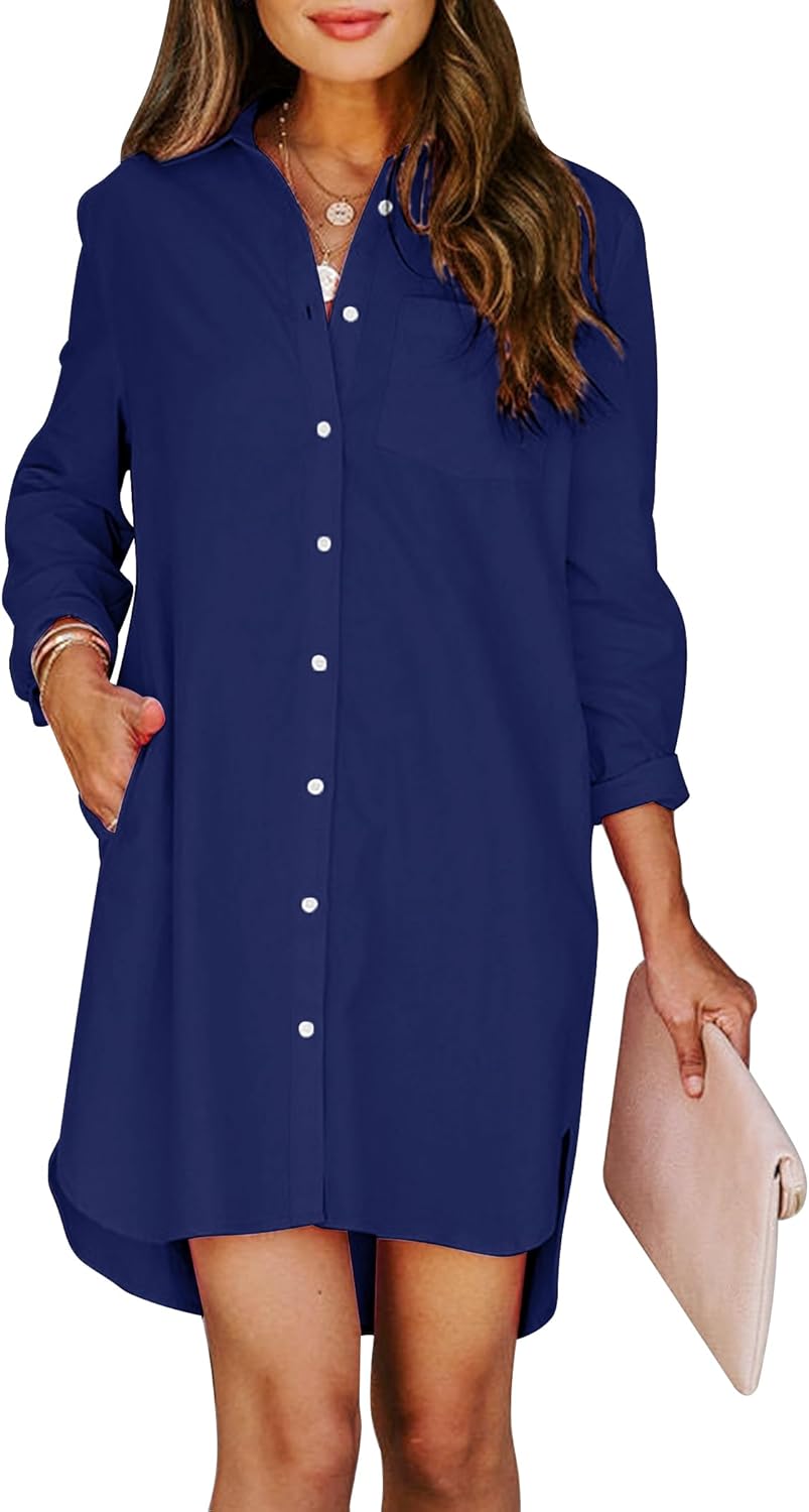 Womens Button Down Shirt Dresses with Pockets for All Occasions