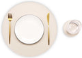 Jovono Set of 8 Faux Leather Round Placemats and Coasters