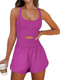 Workout Romper Short Jumpsuit for Women - Flattering Summer One-Piece