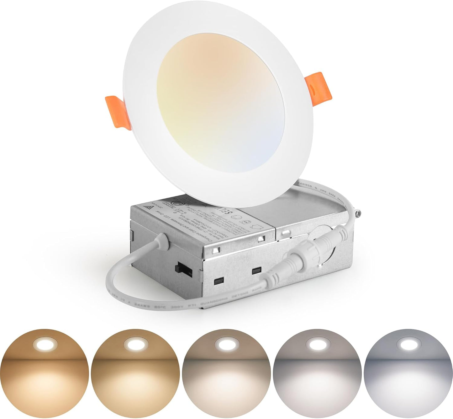 MAILCOS 6 Inch Ultra-Thin LED Recessed Ceiling Light Pack