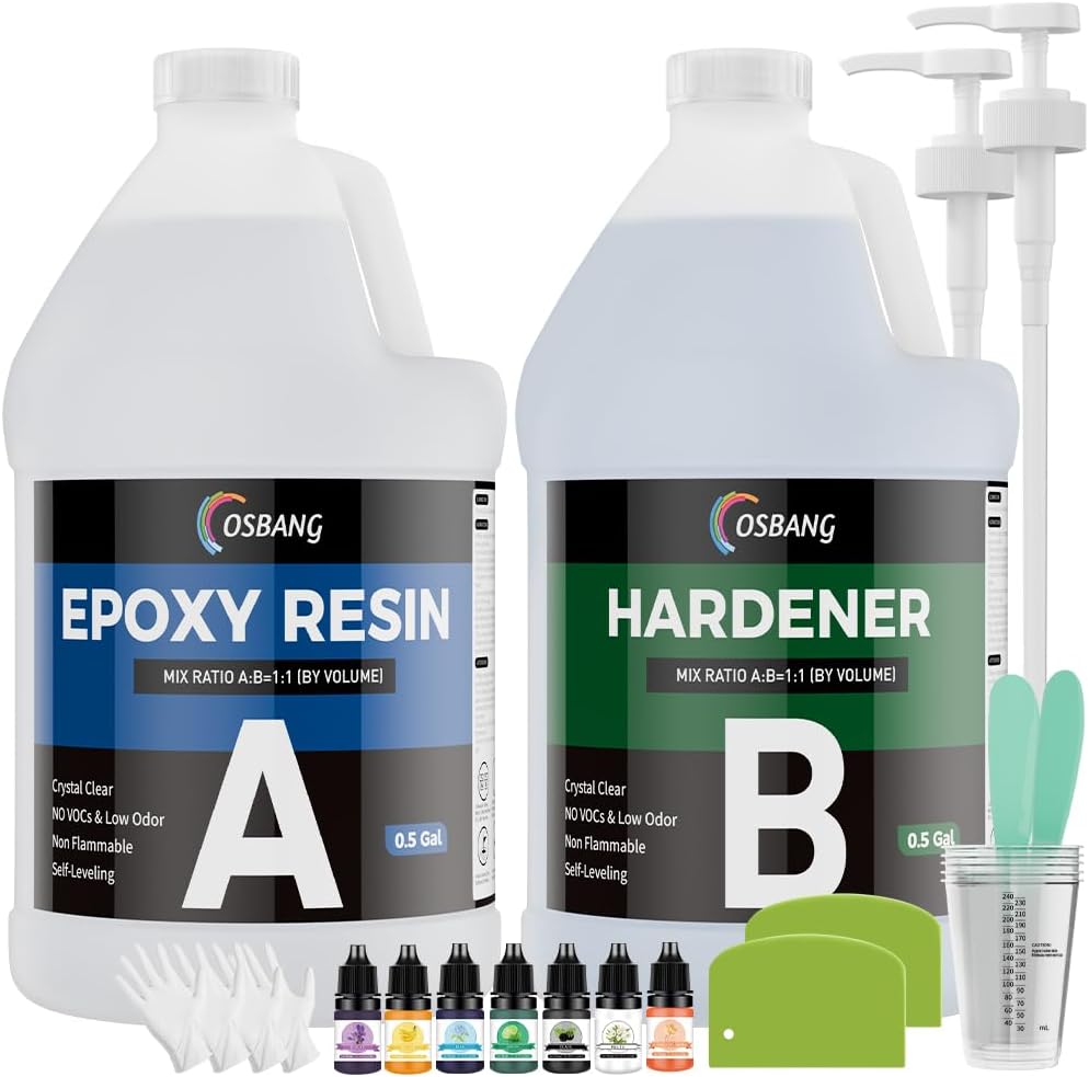 OSBANG Epoxy Resin 1 Gal Kit for Beginners and Crafters