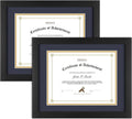 11x14 Diploma Frame with Double Mat for 8.5x11 Certificates - Classic