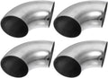 90 Degree 3 in SS304 Exhaust Bend Elbow Pipe - 4pcs Kit