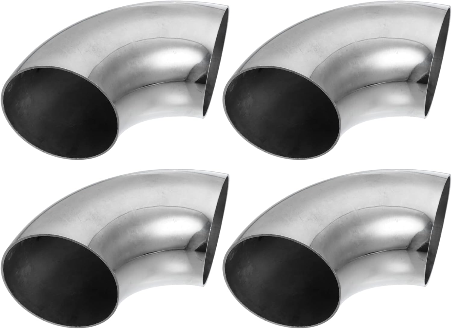 X AUTOHAUX 4pcs 3 Inch 90 Degree Mandrel Bend Elbow Pipe