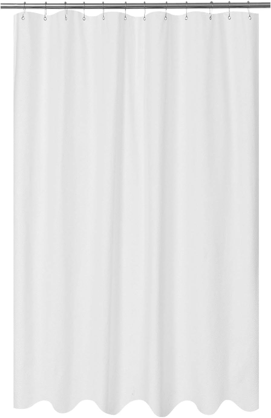 Water Repellent Elegant Shower Liner, 71x84 White