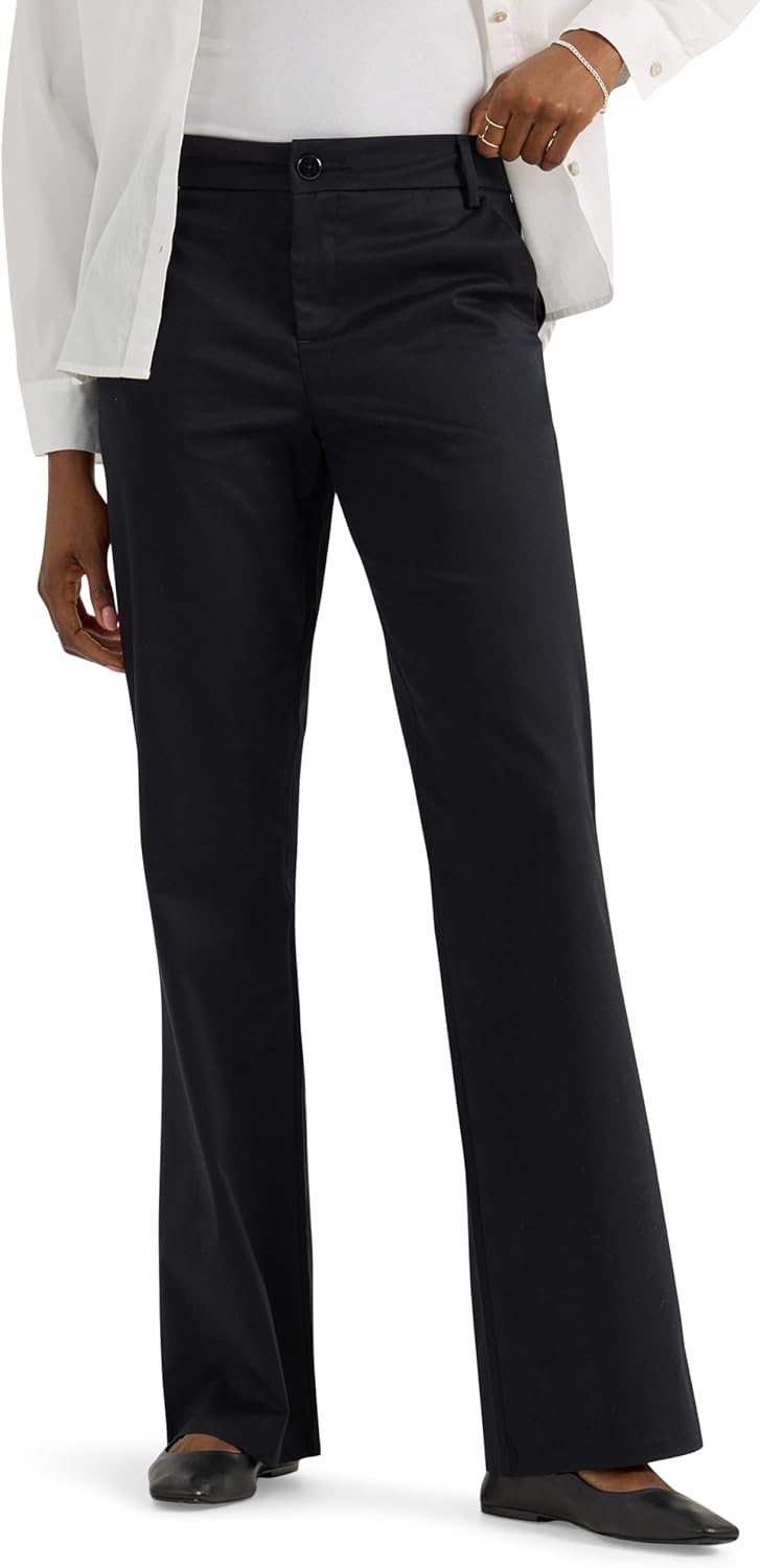 Lee Womens Wrinkle Free Mid Rise Bootcut Pant for Effortless Style
