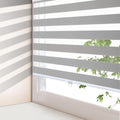Zebra Blinds for Windows Cordless Roller Shades - Dual Layer Light
