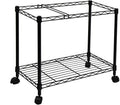 Oceanstar Portable 1-Tier Metal Rolling File Cart, Black - Mobile File
