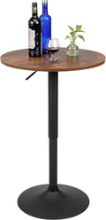 Rustic Brown Adjustable Bar Table by Finnhomy