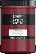 Liquitex BASICS Acrylic Paint 946ml Cadmium Red Deep Hue - Value Jar