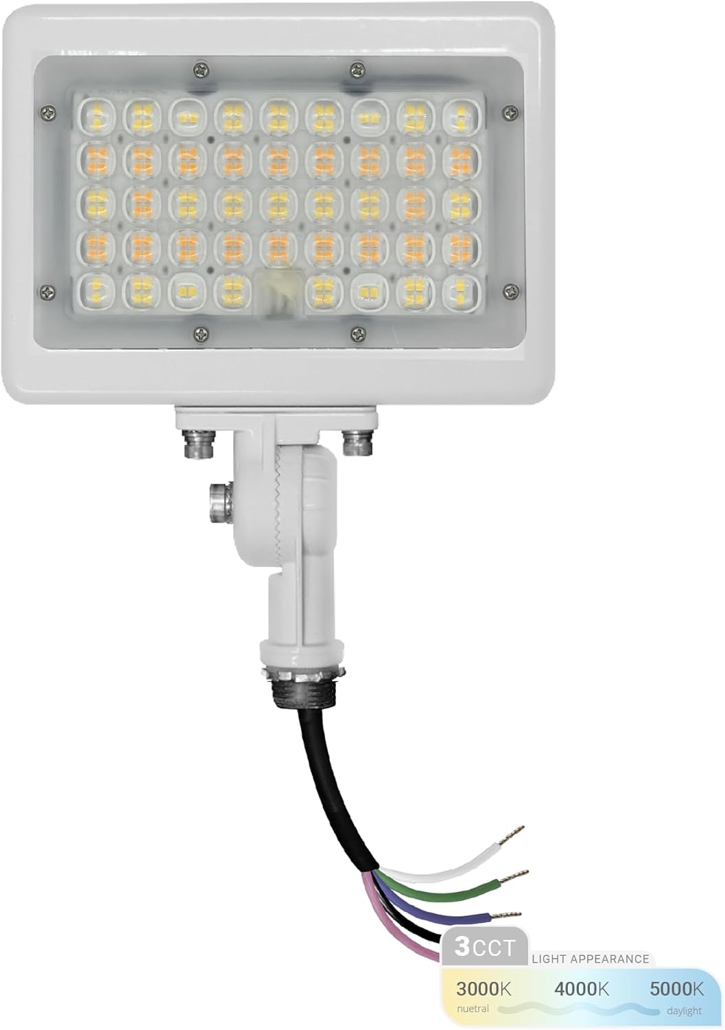 NUWATT 50W LED Flood Light with 3CCT Selectable Options
