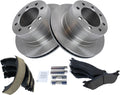TRQ Rear Brake Pad & Rotor Kit Compatible with 2003-2005 Dodge Ram