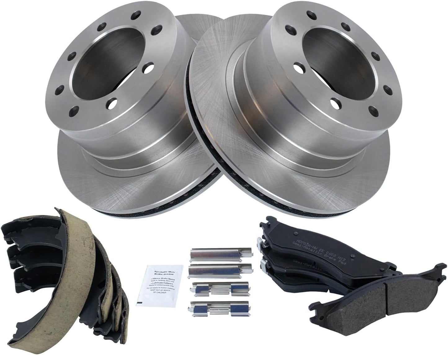 TRQ Rear Brake Pad & Rotor Kit for 2003-2005 Dodge Ram 2500
