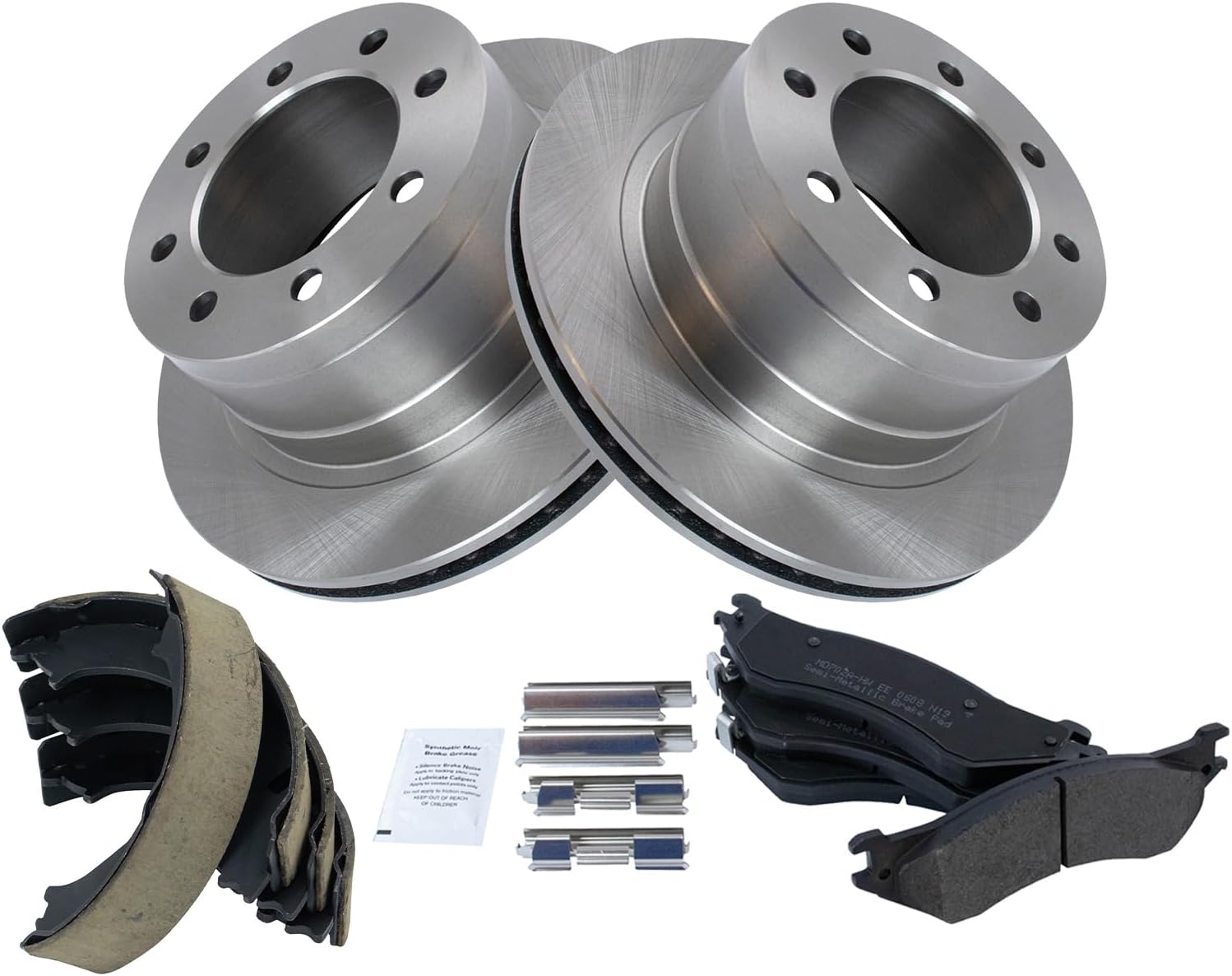 TRQ Rear Brake Pad & Rotor Kit for 2003-2005 Dodge Ram 2500