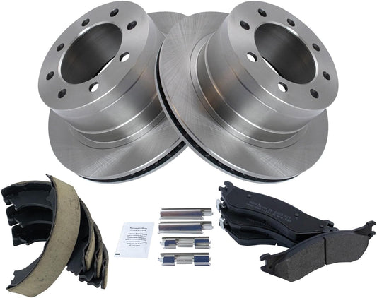 TRQ Rear Brake Pad & Rotor Kit for 2003-2005 Dodge Ram 2500