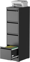 4 Drawer File Cabinet with Lock - Heavy-Duty Vertical Filing Cabinet