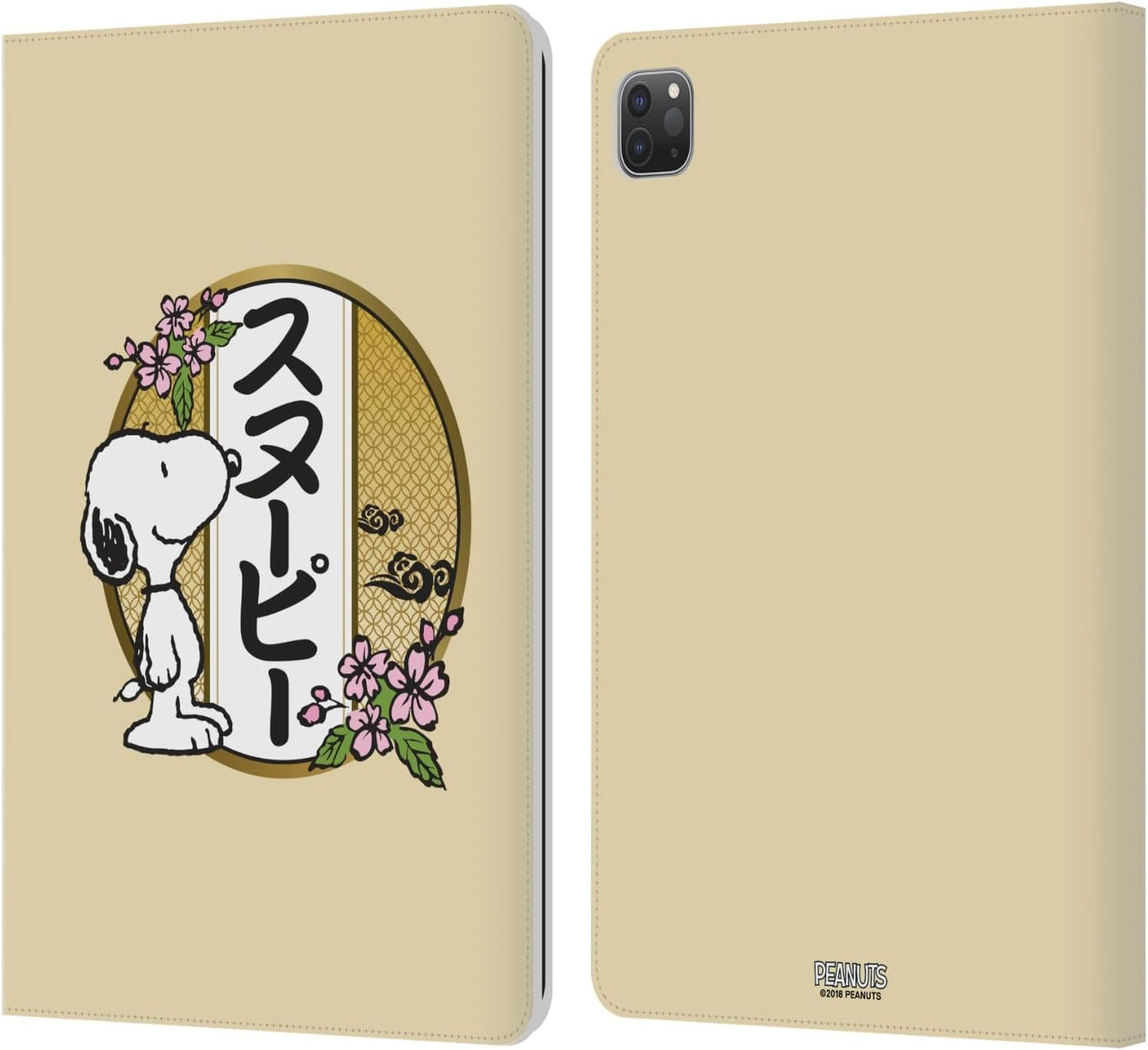 Peanuts Cherry Blossoms Leather Wallet Case for iPad Pro 11