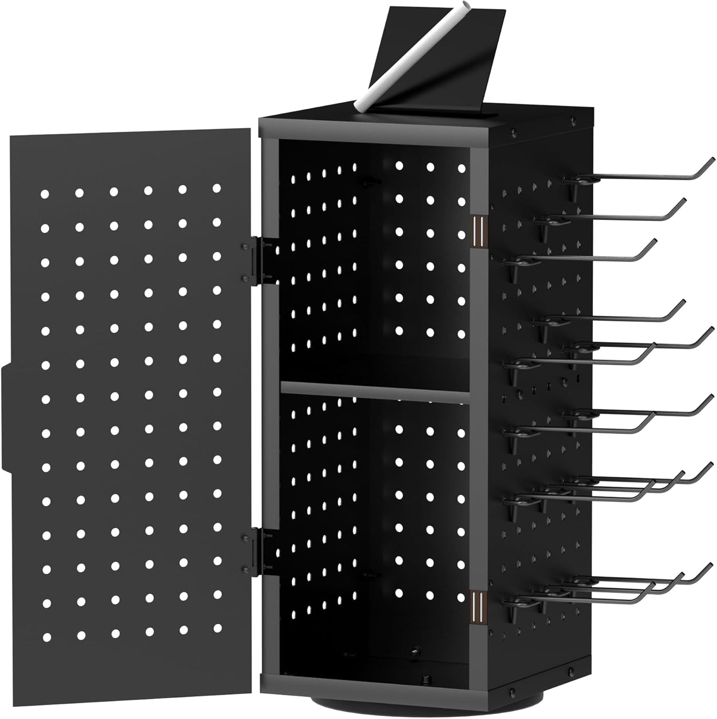 Alyoen Rotating Pegboard Display Stand for Jewelry and More