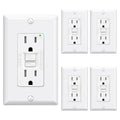 ELEGRP GFCI Outlet 15 Amp Tamper Resistant - Fast Self-Test Protection