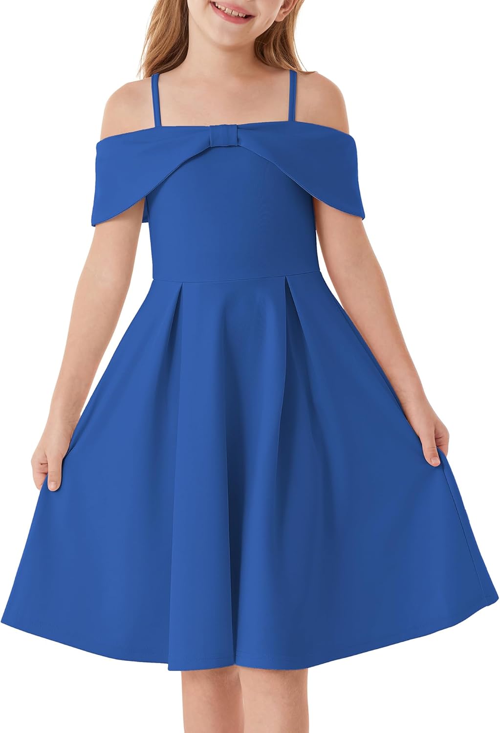 Elegant Off Shoulder A-Line Casual Party Dress for Girls